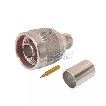 N Straight Plug Crimp for RG213, RG214, RG393 Cable