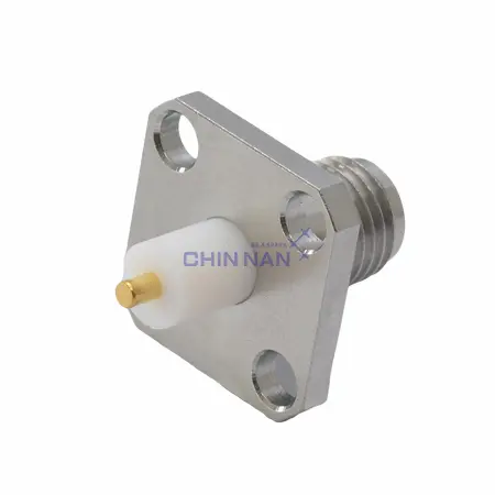 N Straight Square Flange Jack Receptacle