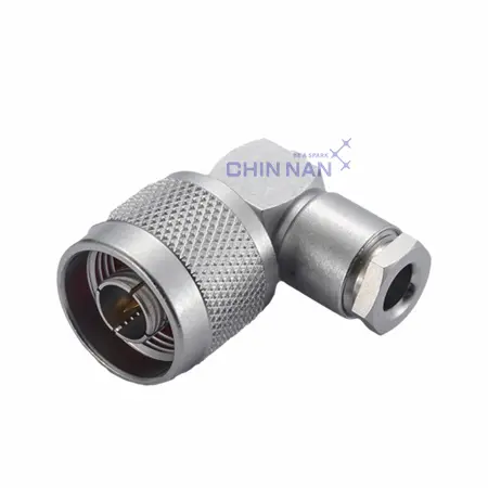 N Right Angle Plug Clamp for RG58, RG142, RG400, LMR195 Cable