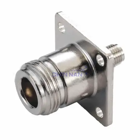 Straight SMA Jack to N Jack Square Flange Adapter