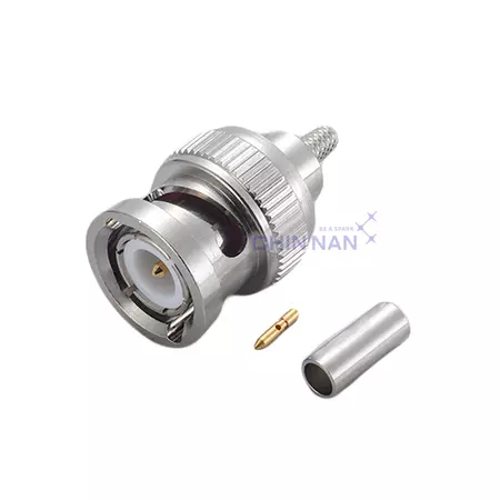 BNC Straight Plug Crimp for RG174, RG316, RG188, LMR100A Cable