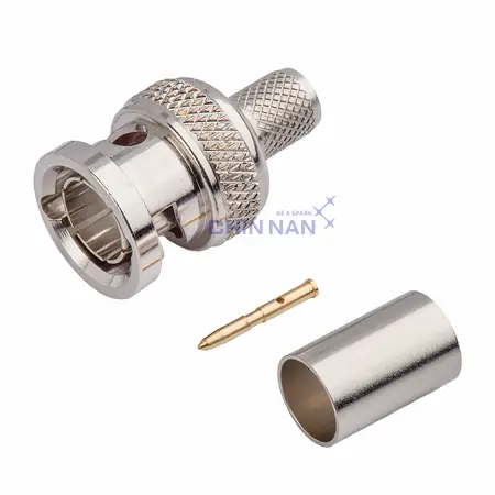 6G_75ohm Connectors BNC Straight Plug Crimp for 1855A Cable