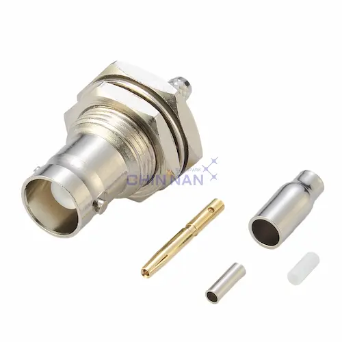 Sealed Connectors - BNC Straight Bulkhead Jack Crimp for RG174, RG316, RG188 Cable