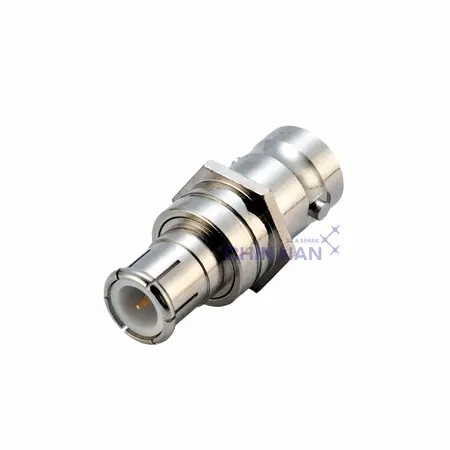 Straight Slide-on BNC Plug to BNC Jack Adapter
