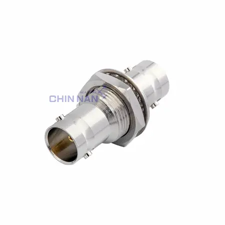 6G_75ohm Connectors BNC Straight Jack to BNC Bulkhead Jack Adapter