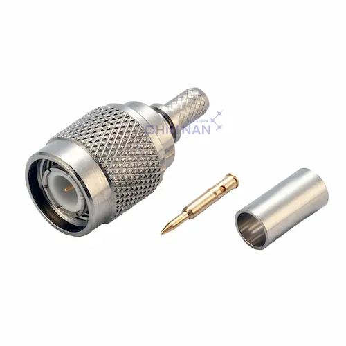 TNC Straight Plug Crimp for RG58, 141A/U Cable