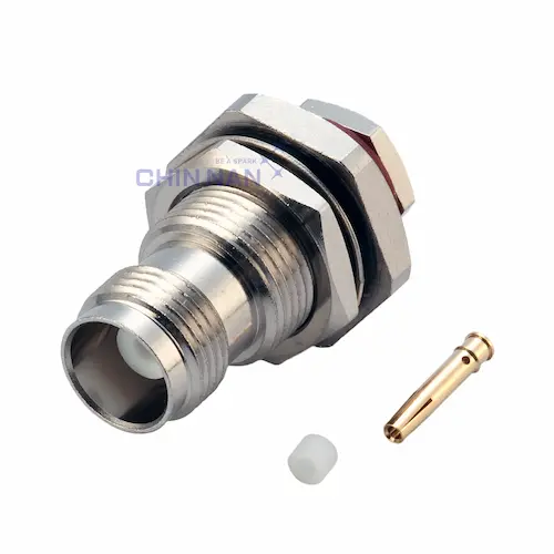 Sealed Connectors - TNC Straight Bulkhead Jack Clamp (rear mount) for RG174, RG316, RG188 Cable