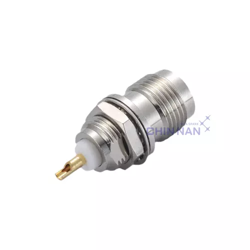TNC Straight Bulkhead Jack Receptacle(Solder Pot Contact)