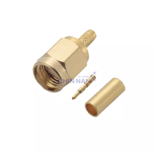 SMA Straight Plug Crimp for RG174, RG316, RG188, LMR 100 Cable