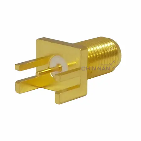 SMA Straight End Launch Bulkhead Jack Receptacle