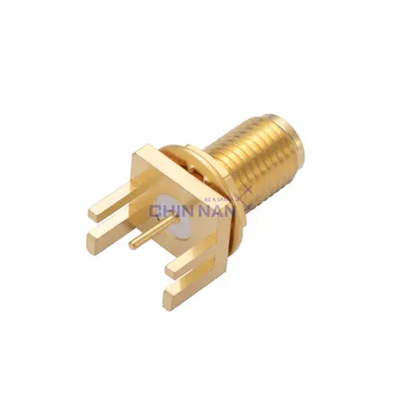 SMA Straight End Launch Bulkhead Jack Receptacle