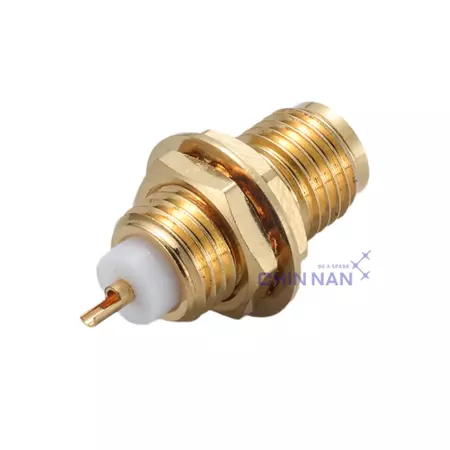 SMA Straight Bulkhead Jack Receptacle(Solder Pot Contact)