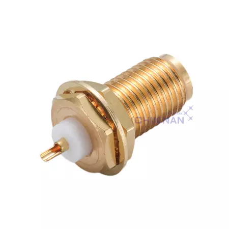 SMA Straight Bulkhead Jack Receptacle(Solder Pot Contact)