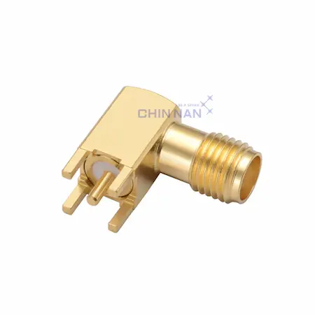 SMA Right Angle PCB Mount Jack Receptacle