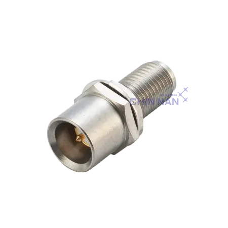 Straight Slide-on SMA Plug to Bulkhead SMA Jack Adapter