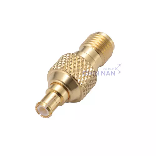 Straight MCX Plug-SMA Jack Adapter