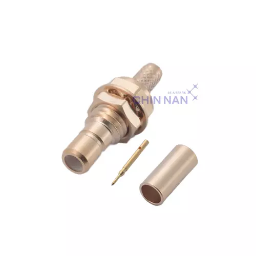 SMB Straight Bulkhead Jack Crimp for RG174, RG316, RG188, LMR100 Cable