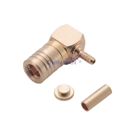 SMB Right Angle Plug Crimp for RG178U Cable
