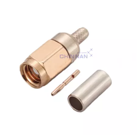 SMC Straight Plug Crimp for RG174, RG316, RG188, LMR100 Cable