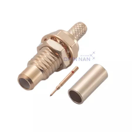 SMC Straight Bulkhead Jack Crimp for RG174, RG316, RG188, LMR100 Cable