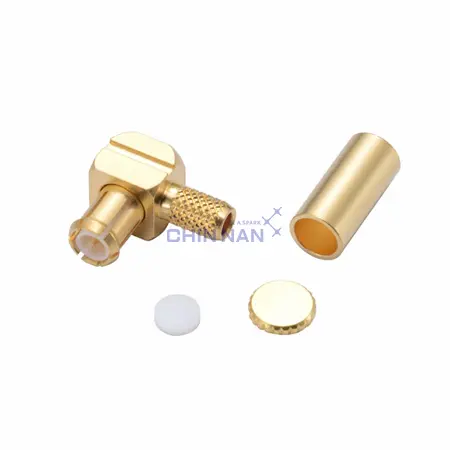 MCX Right Angle Plug Crimp for RG174, RG316, RG188, LMR100A Cable