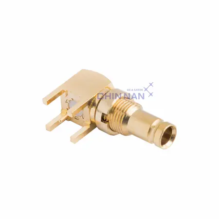 6G_75ohm Connectors 1.0/2.3 Right Angle Bulkhead PCB Mount Jack Receptacle