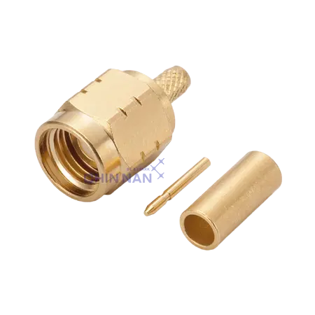 Non-Magnetic SMA Straight Plug Crimp for RG174, RG316, RG188, LMR100 Cable