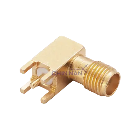 Non-Magnetic SMA Right-Angle Jack PCB Mount Receptacle