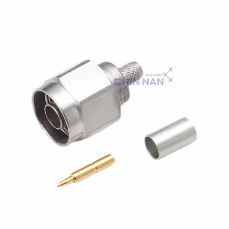 Low PIM N Straight Plug Crimp for LMR240 Cable