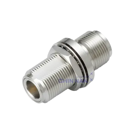 Low PIM N Straight Bulkhead Flange Mount Jack to N Jack Adapter